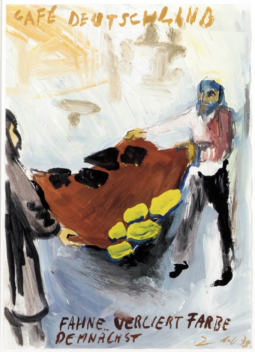 アート・デザイン・音楽 \"Cafe Deutschland\" and Related Works Cafe Deutschland, 1984 - Jorg Immendorff - WikiArt.org