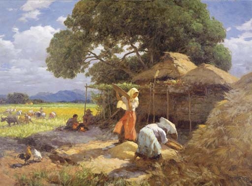 Winnowing Rice