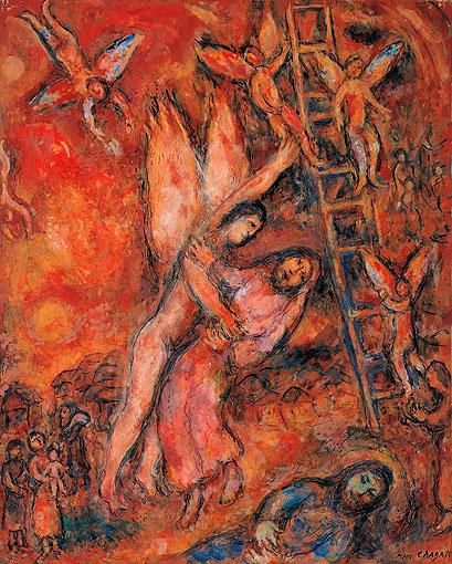 Marc Chagall | LA LUTTE DE JACOB AVEC L'ANGE (ca. 1969) | MutualArt