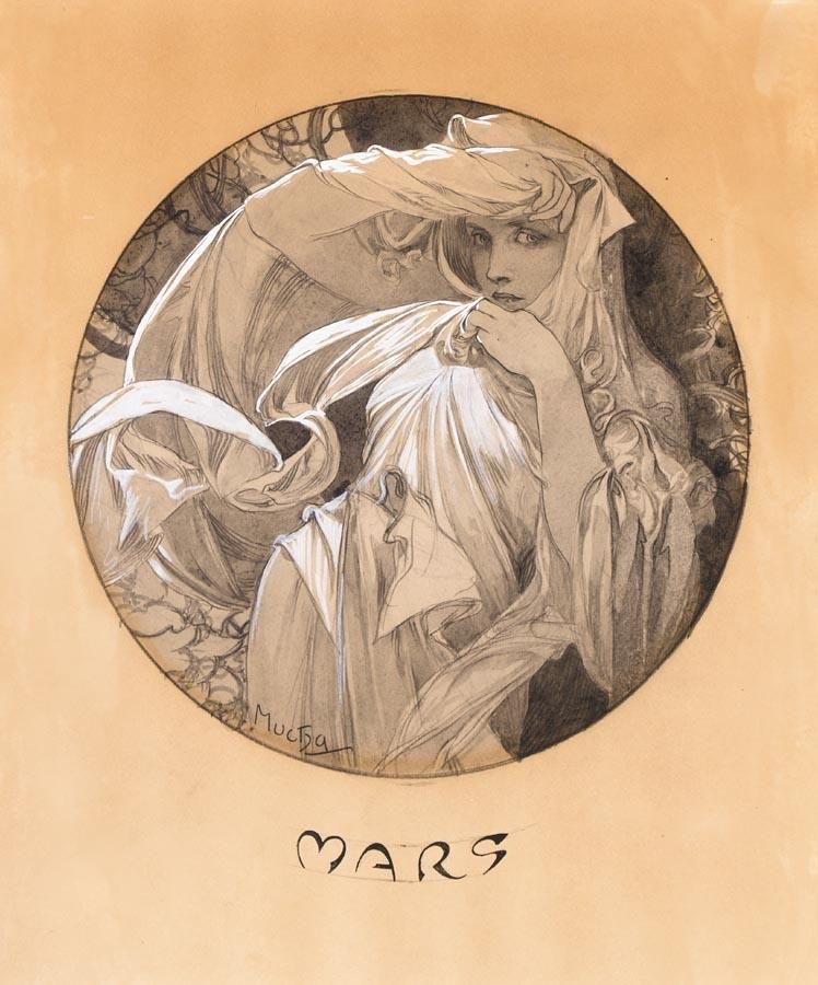 Alphonse Mucha 《MARS》lithograph