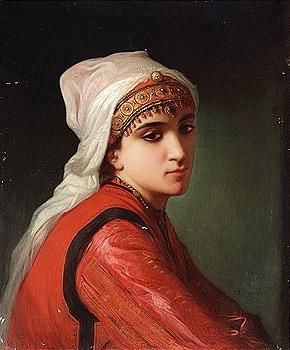 Charles Zacharie Landelle | portrait of an oriental woman | MutualArt