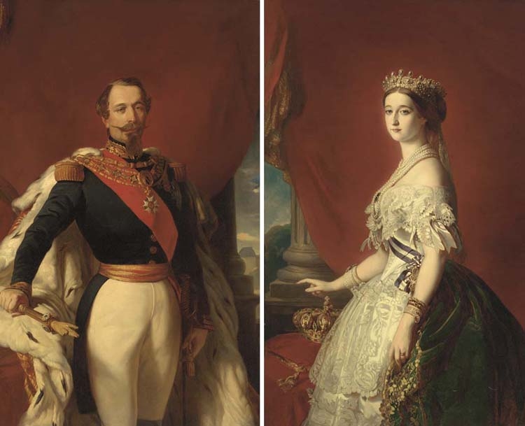 Lot - Five Prints of Napoleon III and Empress Eugenie