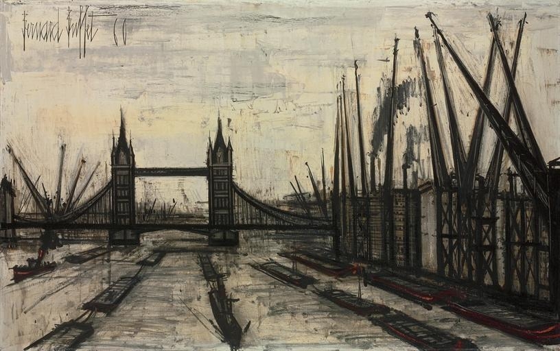 Bernard Buffet | Tower Bridge, London (1960) | MutualArt