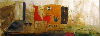 Leo McDowell | RED HORSE AND RIDER | MutualArt
