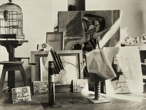 André Villers | Two Photographs of Pablo Picasso's Studio, circa