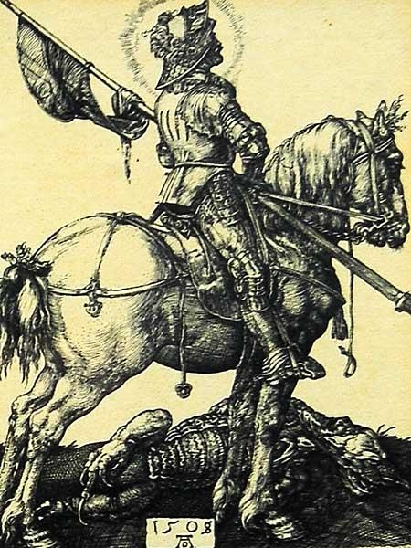 knight on horseback artwork