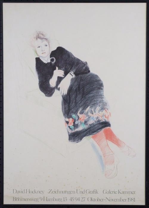 David Hockney | Celia Wearing a Black Dress | MutualArt