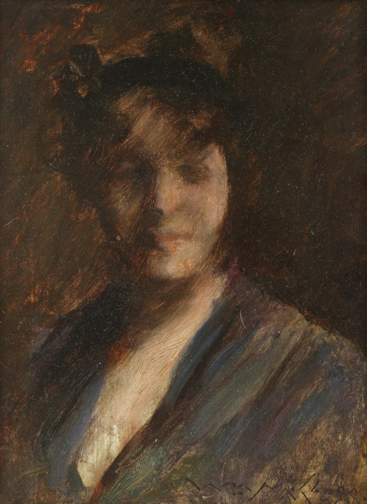 Portrait of Helen Velasquez Chase - William Merritt Chase Paintings