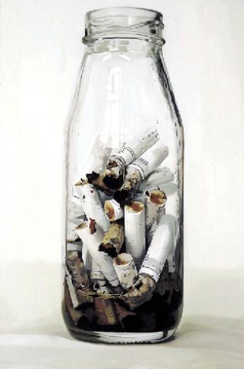 Ahn Sung Ha | Cigarette Butts in a Milk Bottle (2006)