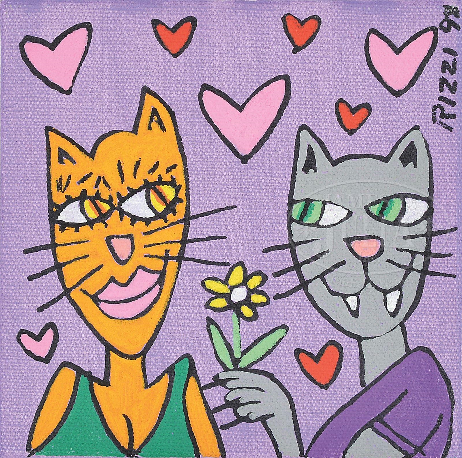 James Rizzi | LOVE CATS | MutualArt