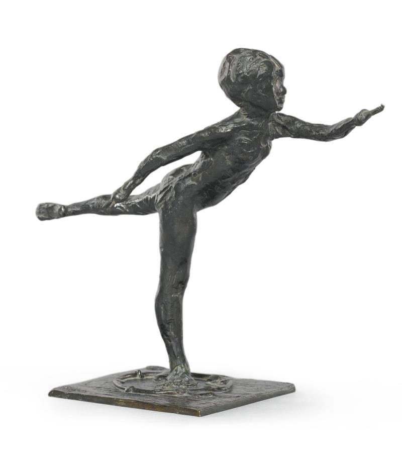 Danseuse savançant, les bras levés, première étude by Edgar Degas