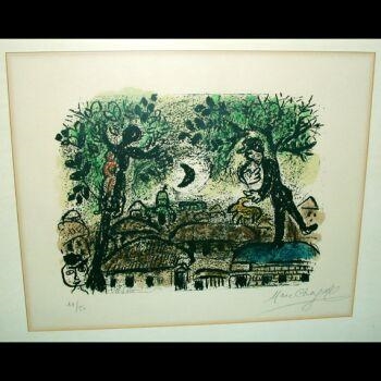 Marc Chagall | THE BLACK MOON (M. 438) (1965) | MutualArt