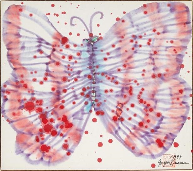 絵画 butterfly Bonhams : Yayoi Kusama (B.1929) Butterfly