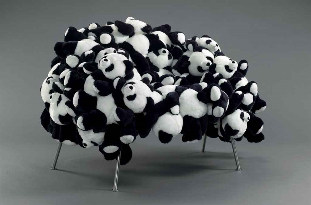 Campana Brothers, Panda sofa and “puff”. Phillips Design NYC. On view now.  @phillipsauction #campanabrothers #panda