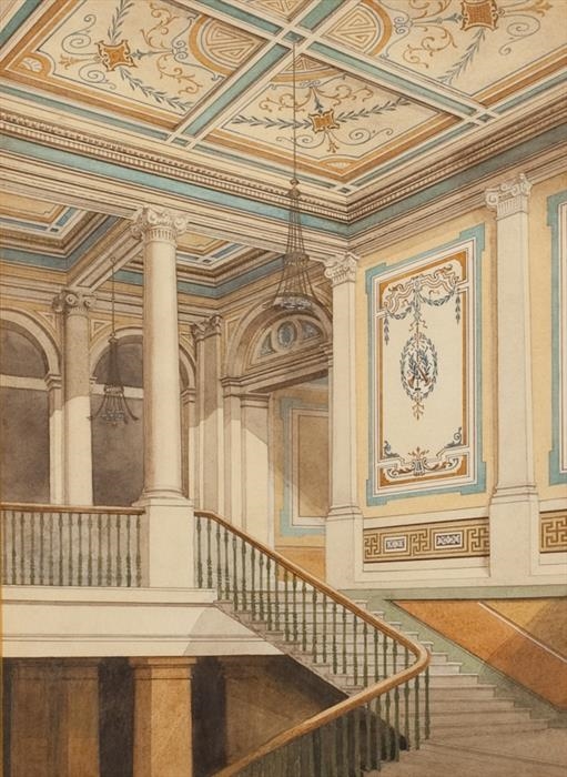 British School, 19th Century | A NEOCLASSICAL INTERIOR | MutualArt