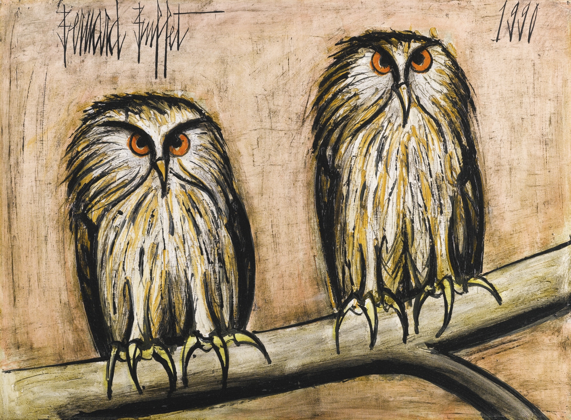 ベルナール・ビュッフェ「Vanite aux deux cranes」