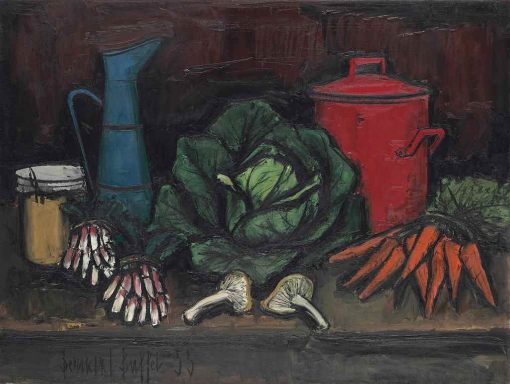 ベルナール・ビュッフェ【Nature morte au chou】 ベルナール・ビュッフェ【Nature morte au chou】