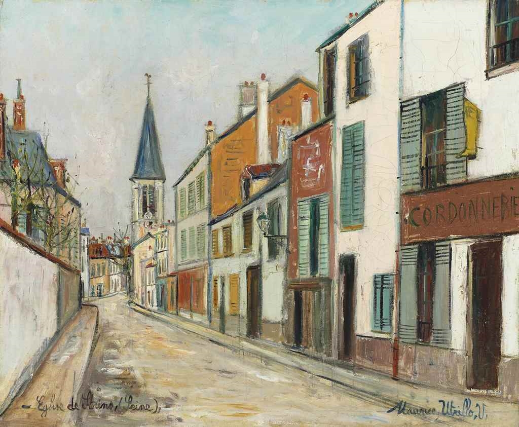 Maurice Utrillo | Eglise de Stains (Seine) (Circa 1937