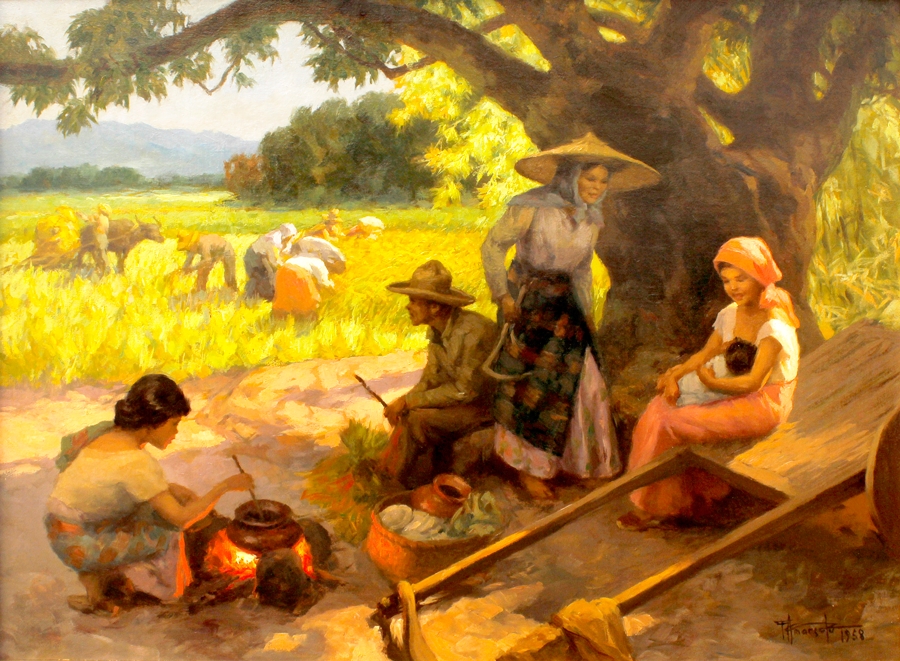 Afternoon Meal of the Rice Workers