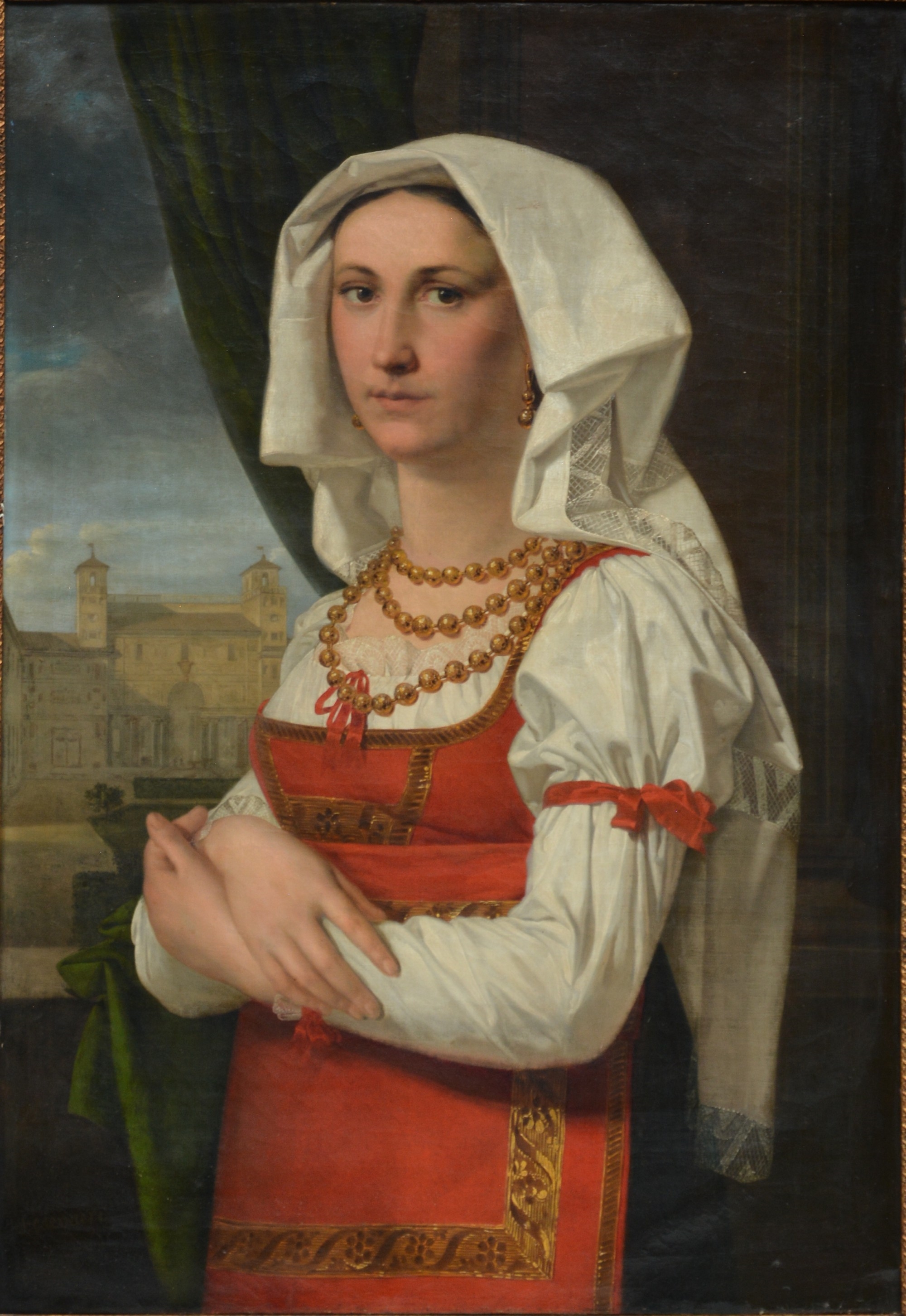 Joseph Dionysius Odevaere | Portrait of a Lady in a traditional Italian  dress (Circa 1810) | MutualArt