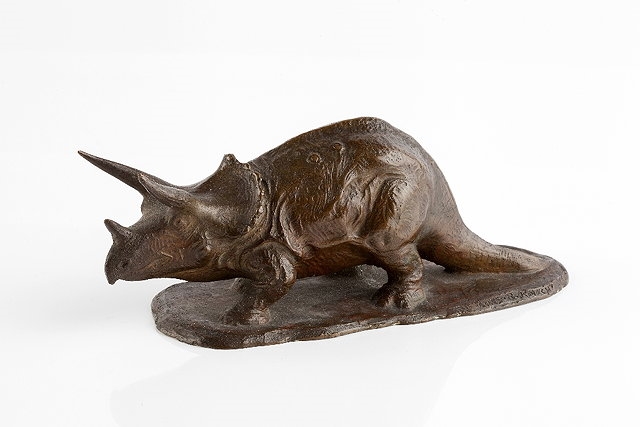 Sculpture Moderne Statue Triceratops Squelette | Statue Décoration