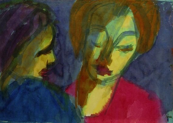 Emil Nolde | Zwei Frauenköpfe (1920)