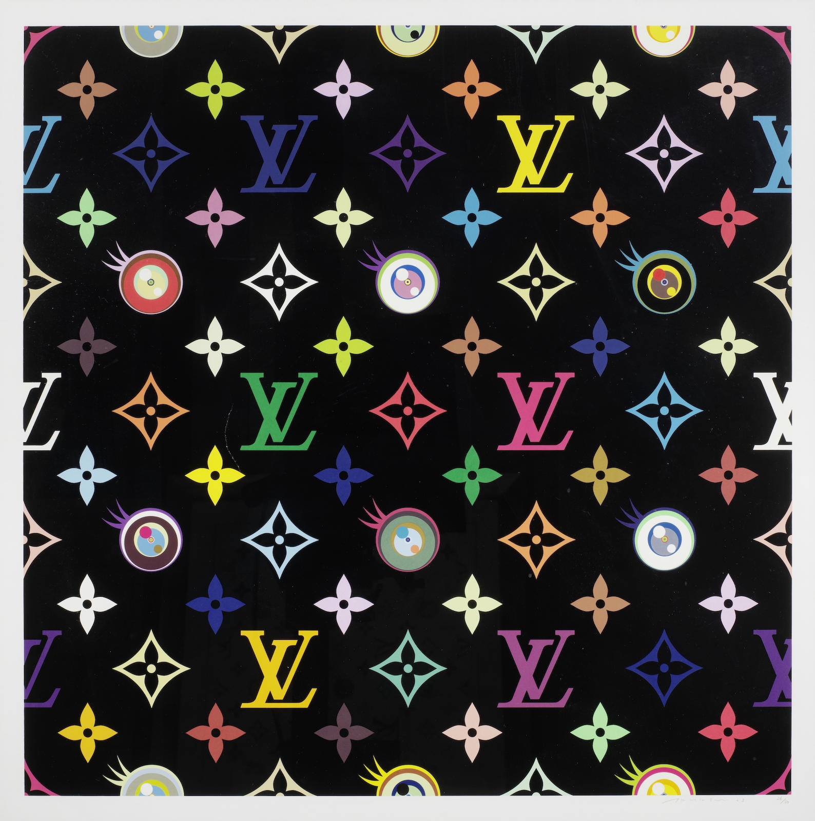 Takashi Murakami, Louis Vuitton | SUPERFLAT Colorful Monogram (White)  (2003) | Available for Sale | Artsy