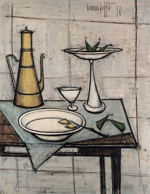 ベルナール・ビュッフェ、「Nature morte aux legumes」 ベルナール・ビュッフェ、「Nature morte aux legumes」 - メルカリ