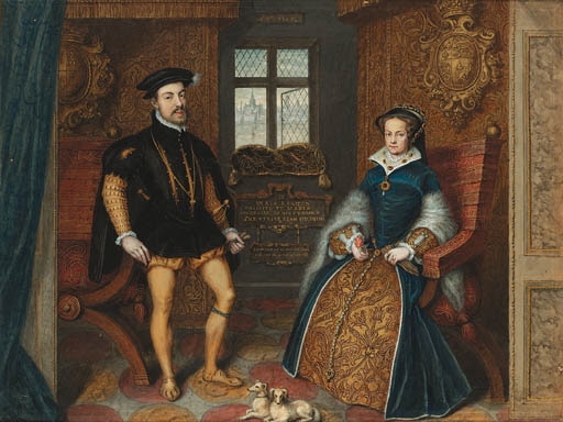 George Perfect Harding | Portrait of Queen Mary I and Philip of Spain |  MutualArt