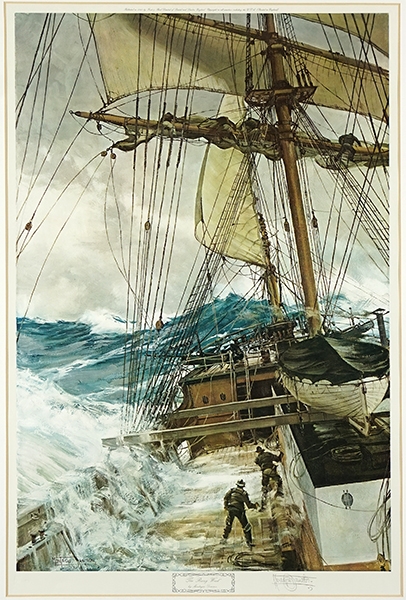 Montague Dawson | The Rising Wind (1969) | MutualArt