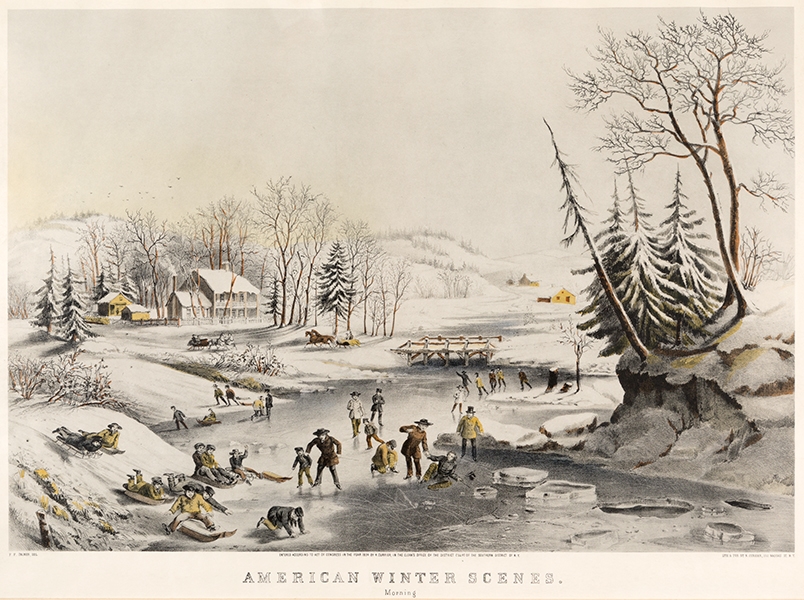 Nathaniel Currier | American Winter Scene: Morning (1854) | MutualArt