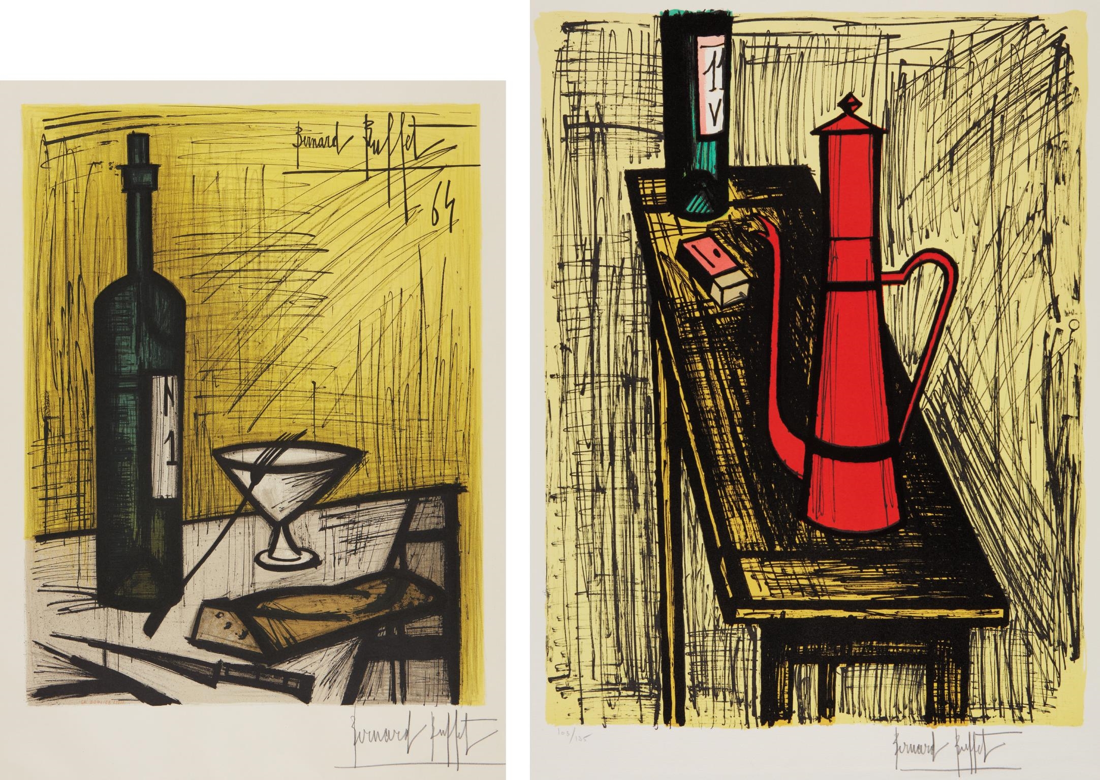 Bernard Buffet | Affiche d'Exposition - Le pain et le vin (Bread