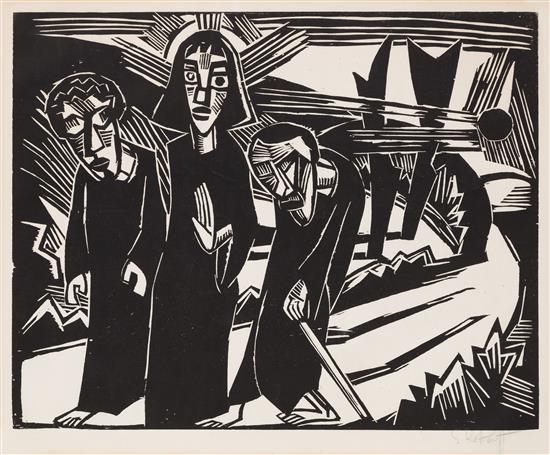 絵画 RUDI STOLLE Karl Schmidt-Rottluff | The Road to Emmaus - from Schmidt