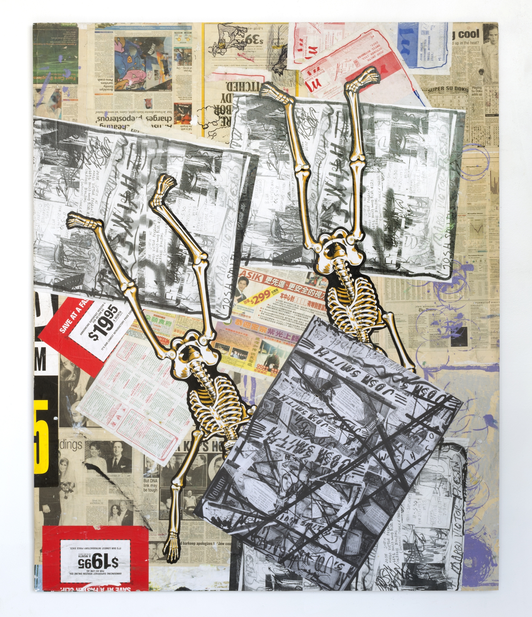 Josh Smith, Skeleton Collage #2 (2005)