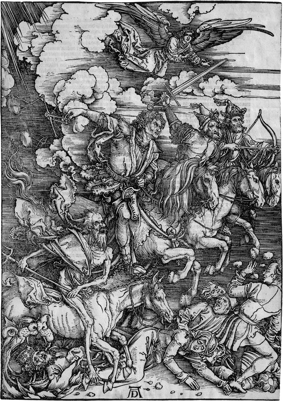 Die apokalyptischen Reiter Döring Dürer Offenbarung Johannes Holzstich C 2899
