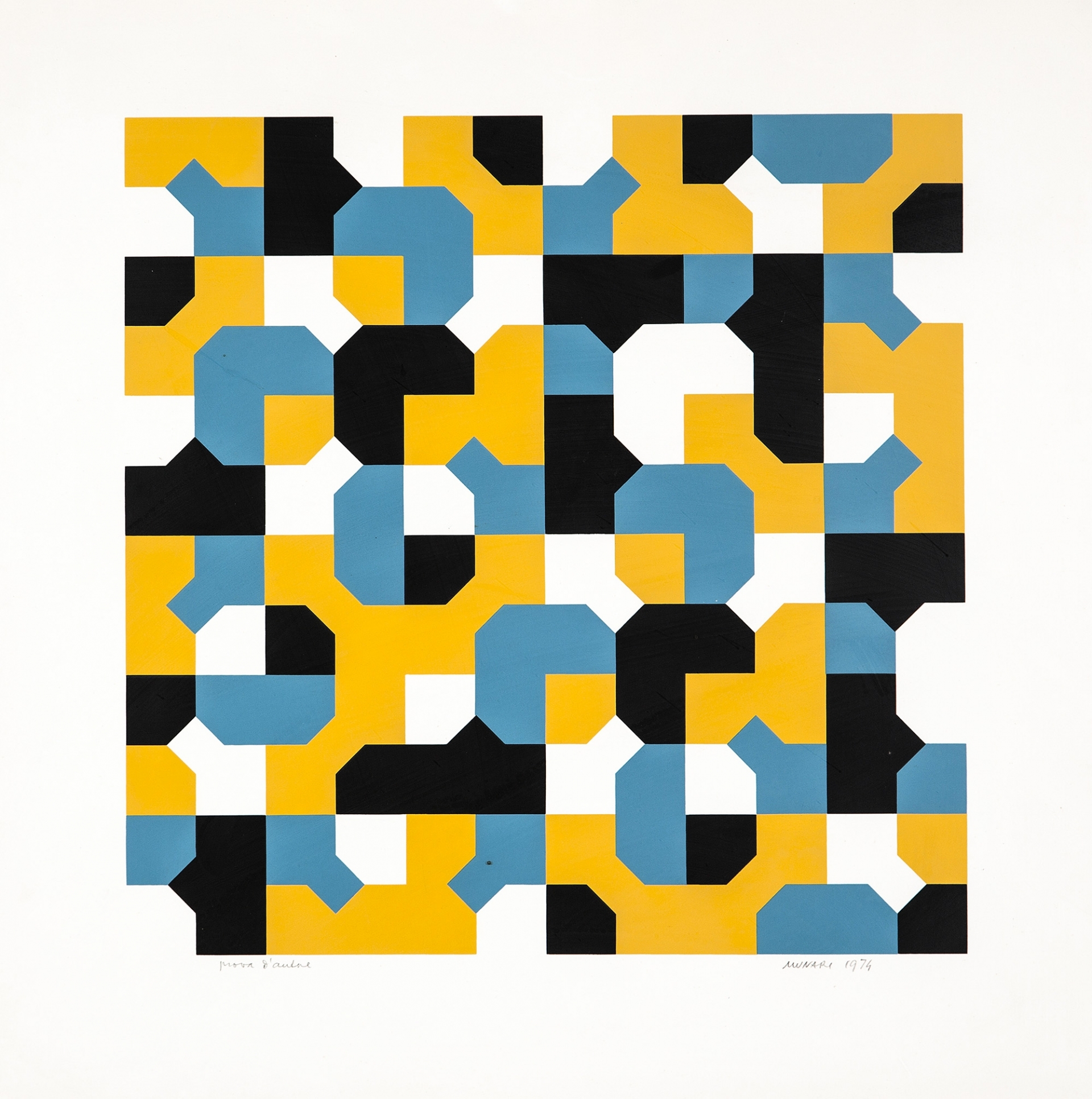 Bruno Munari | Proposta cromatica alla curva di Peano CM (1974