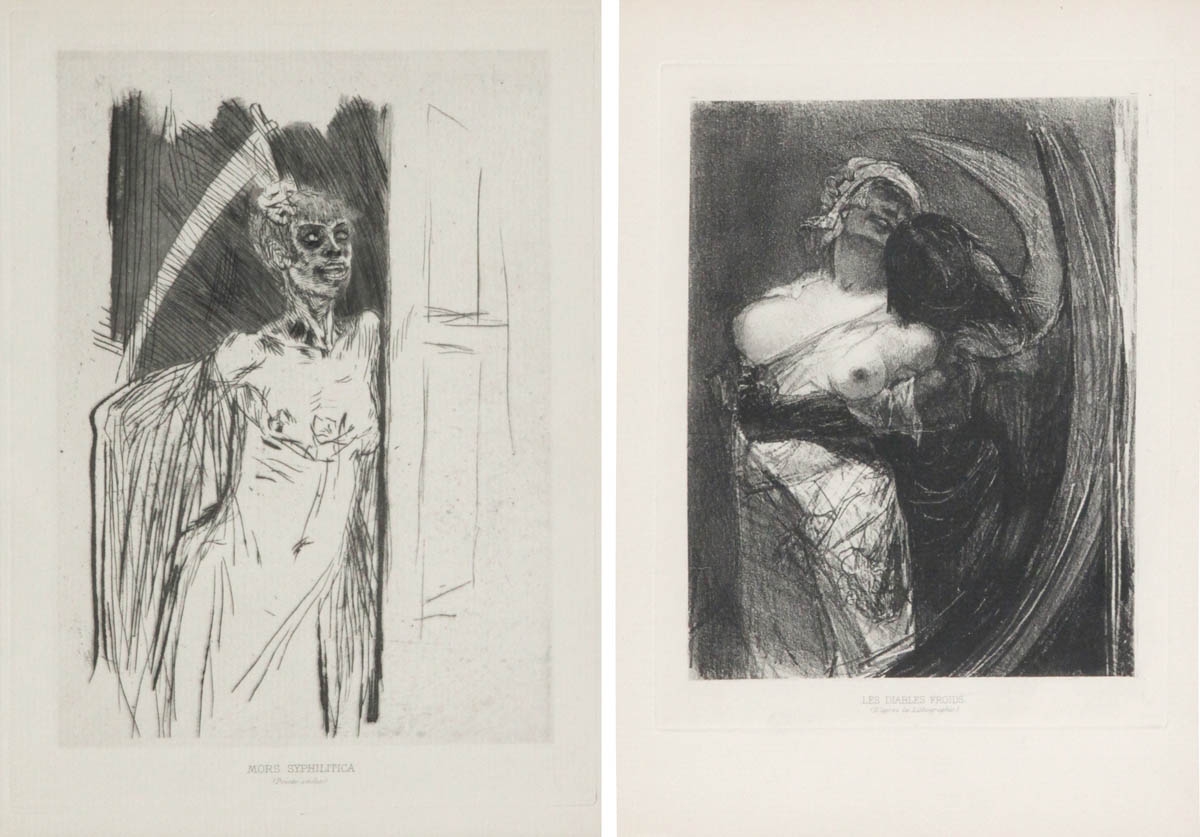 Félicien Rops | 2 Works: Mors syphilitica & Les diables froids 