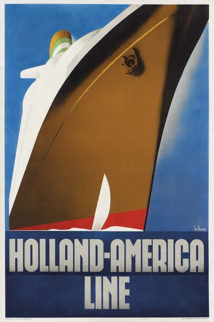 1936 Holland America Line by Willem Frederick Ten Broek Poster