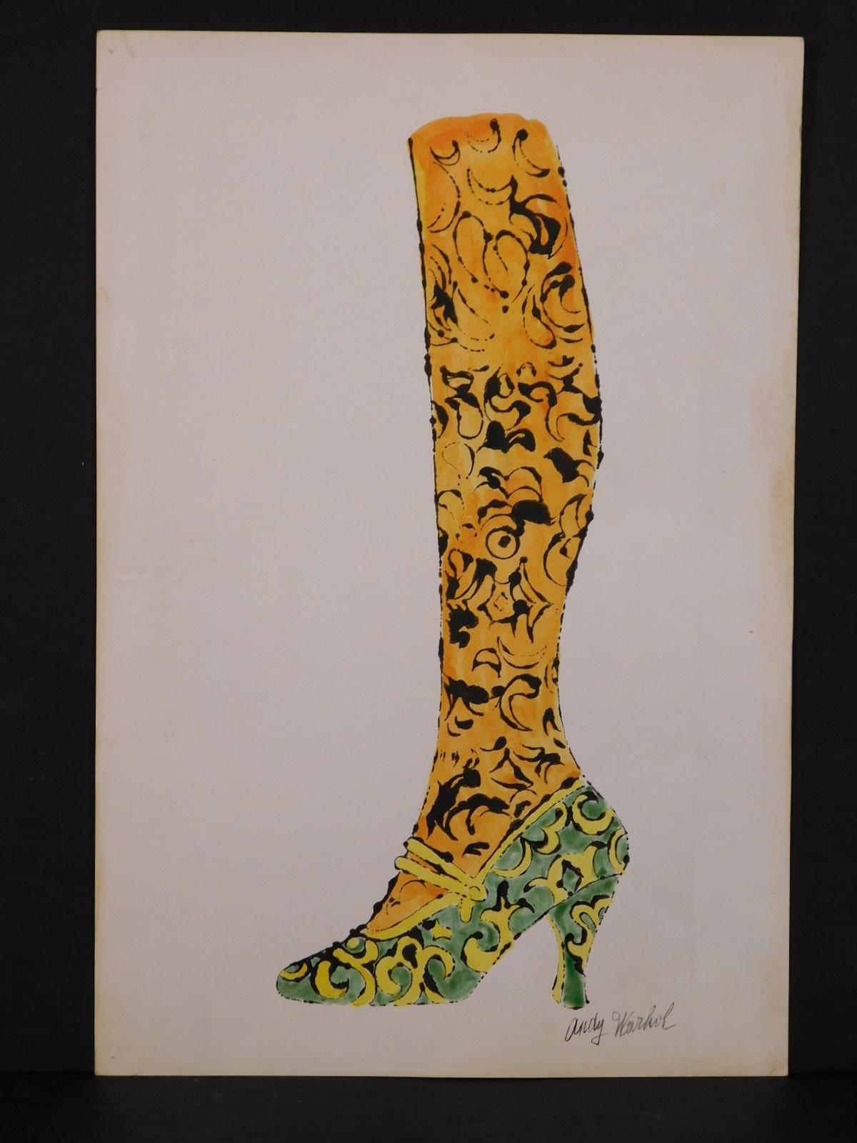 Andy Warhol | Shoe with Leg (Circa 1955) | MutualArt