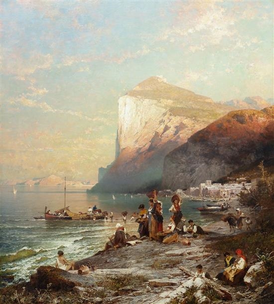 Franz Richard Unterberger | Ankunft der Fischer in Capri | MutualArt