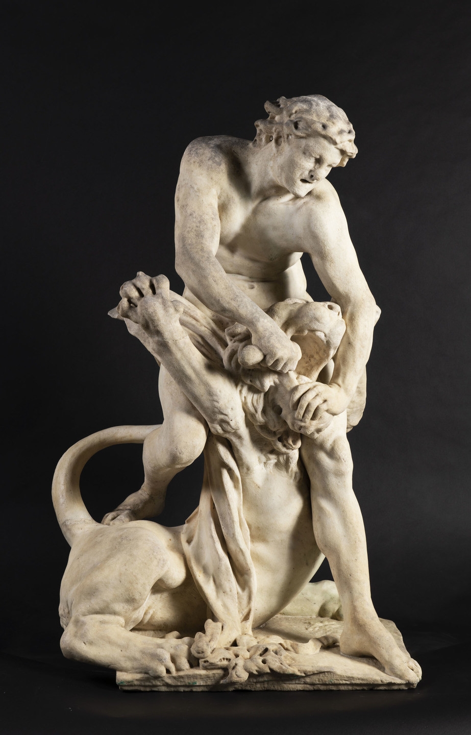 Bonazza Giovanni Marble Statue Of Hercules Fighting The Nemean