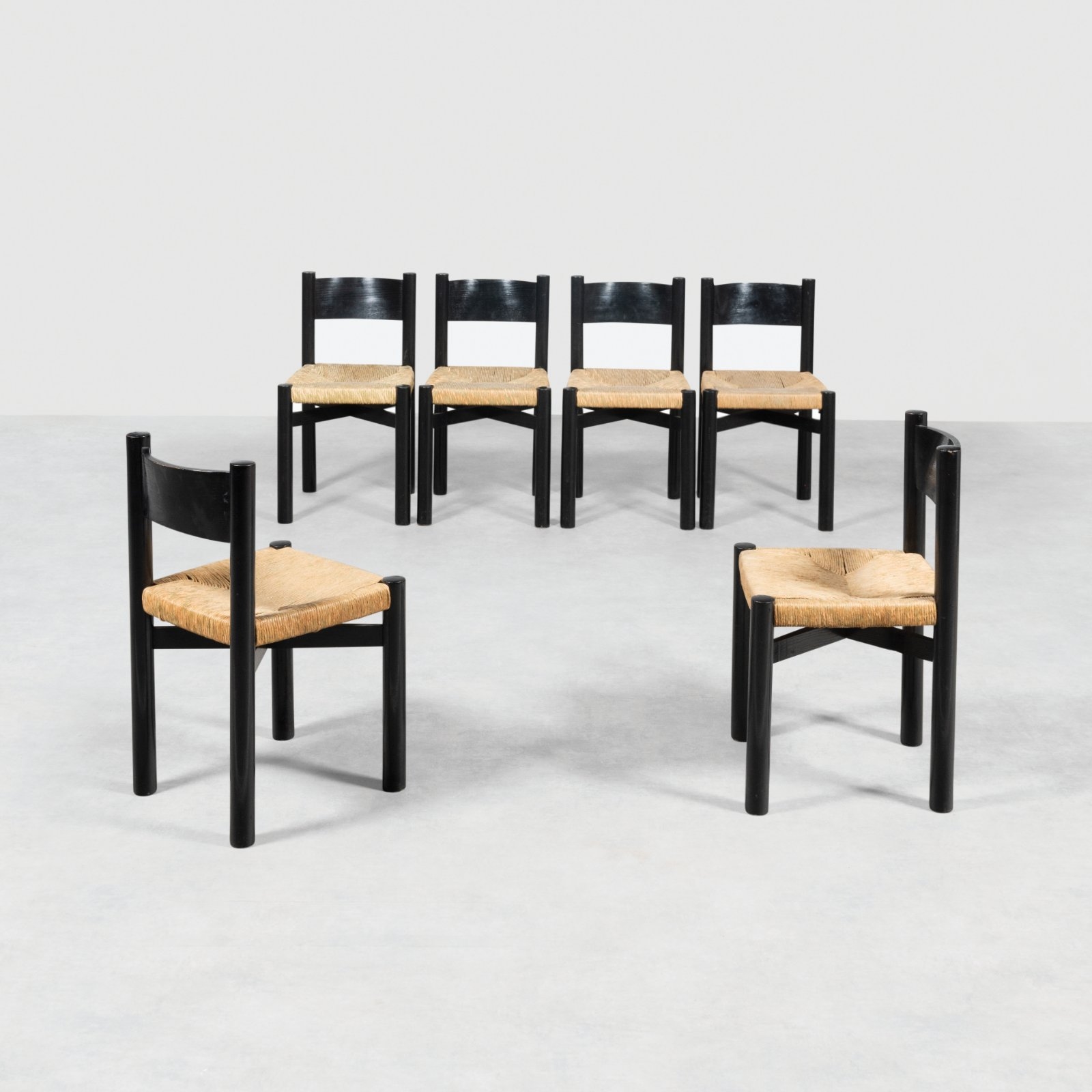 Set of 6 Charlotte Perriand Meribel Chairs by B.C.B — FORM Atelier