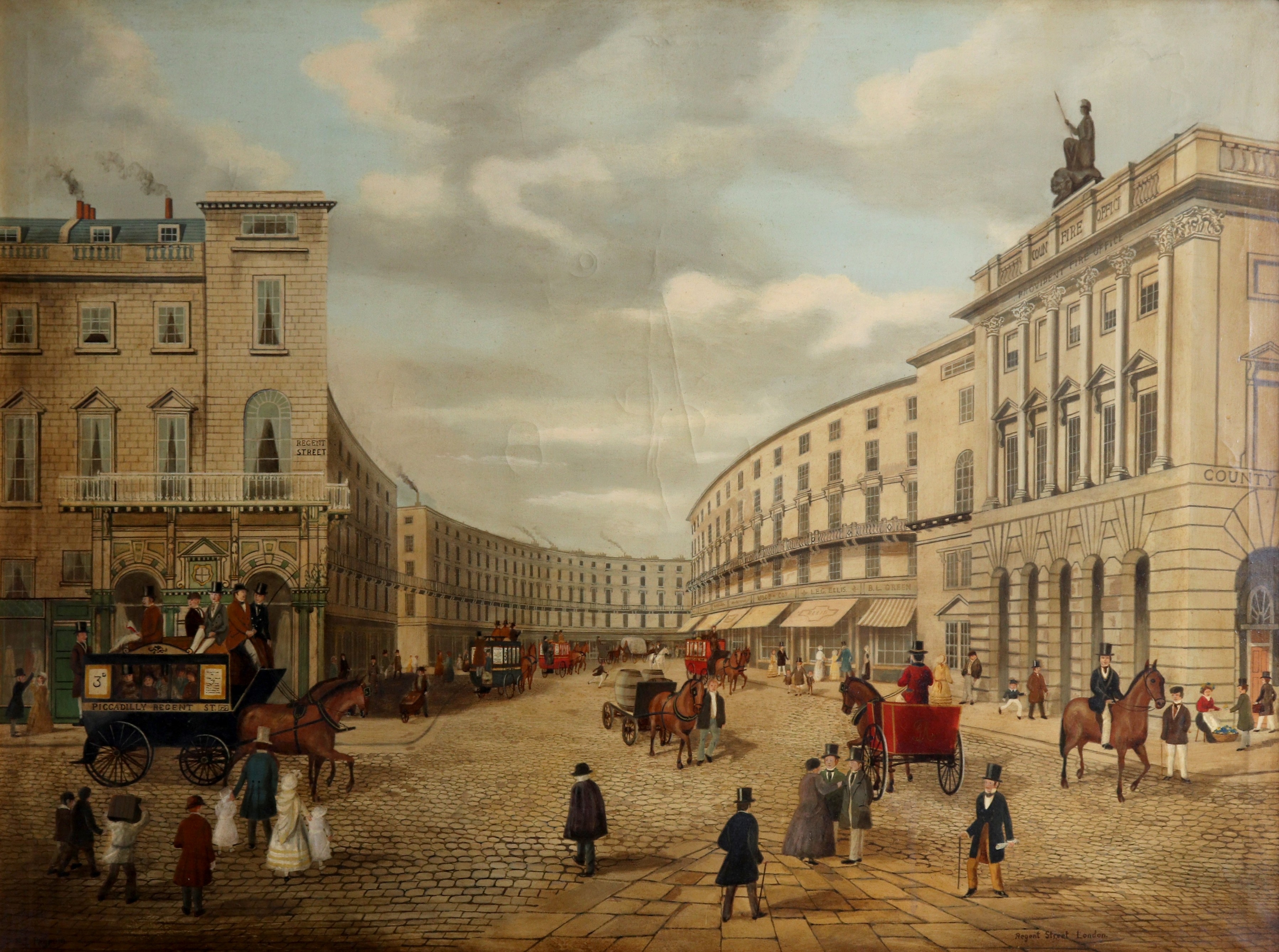 photo Regent Street London Painting e j pegrum london a view of regents
