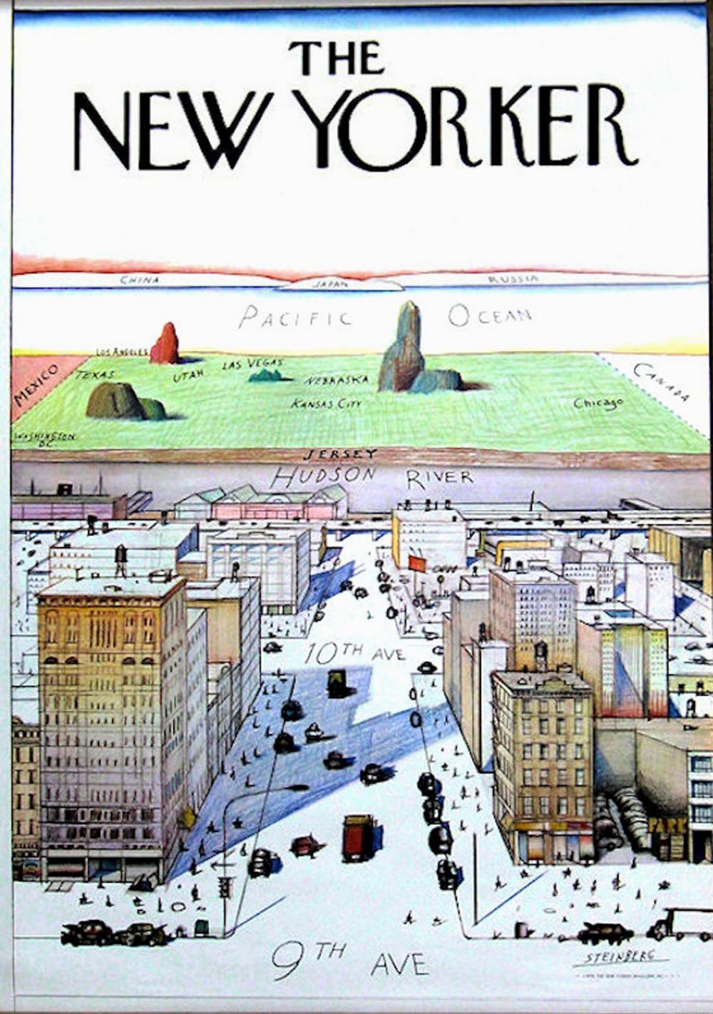 Saul Steinberg | View From The World From 9th Ave., The New Yorker