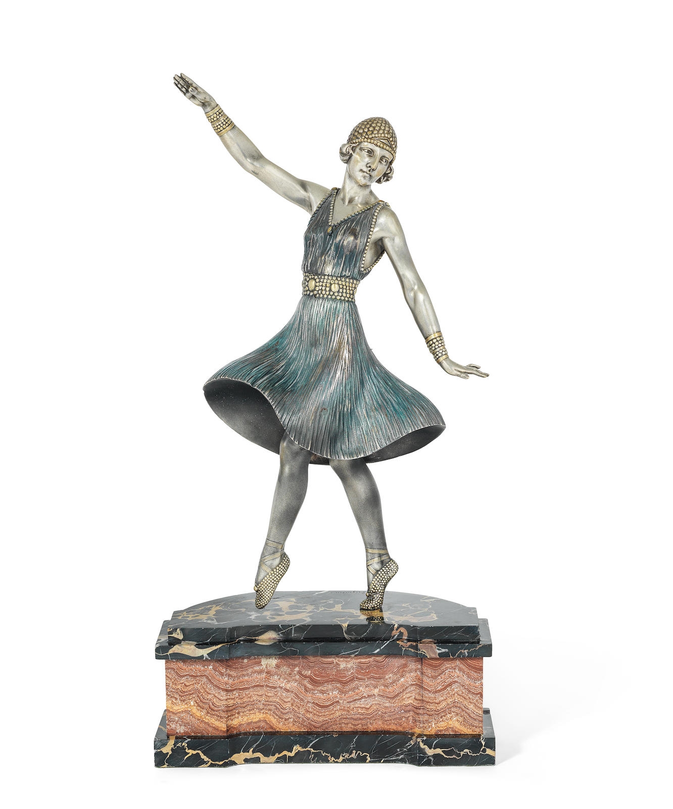 Demetre H Chiparus Ballet Russe A Rare Art Deco Patinated Bronze Figure Mutualart