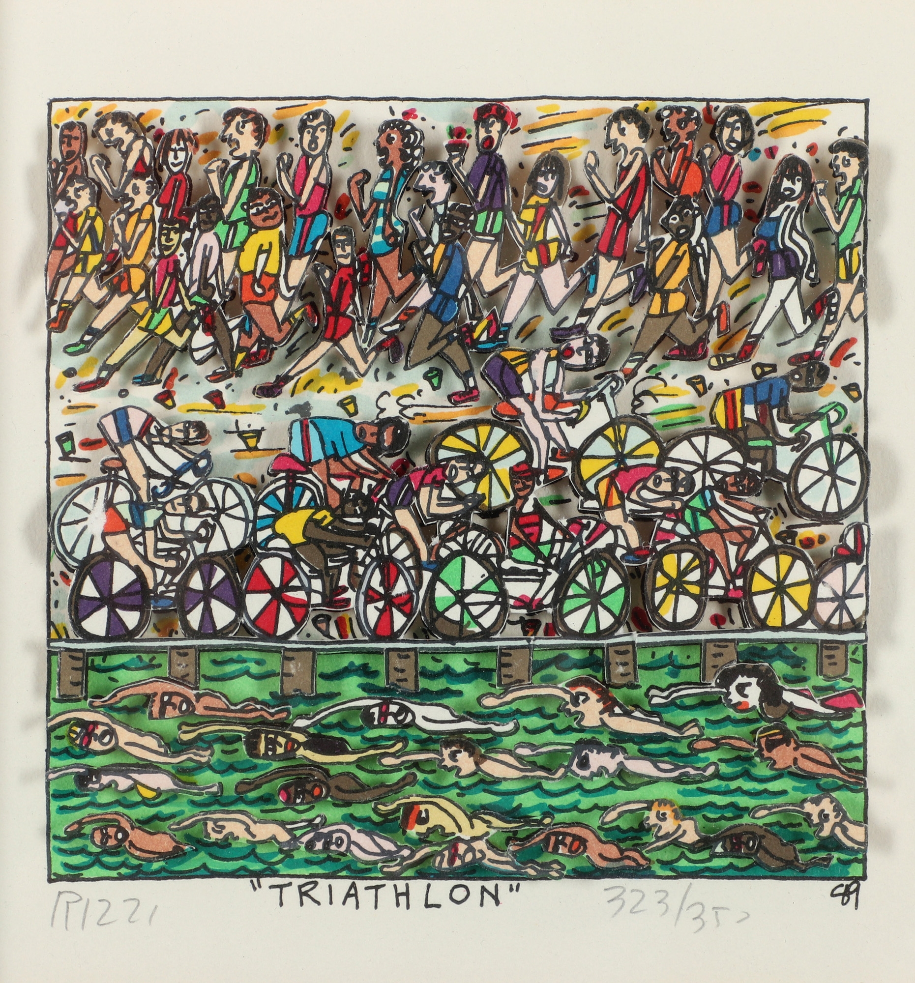 James Rizzi | ‚Triathlon' (1989) | MutualArt