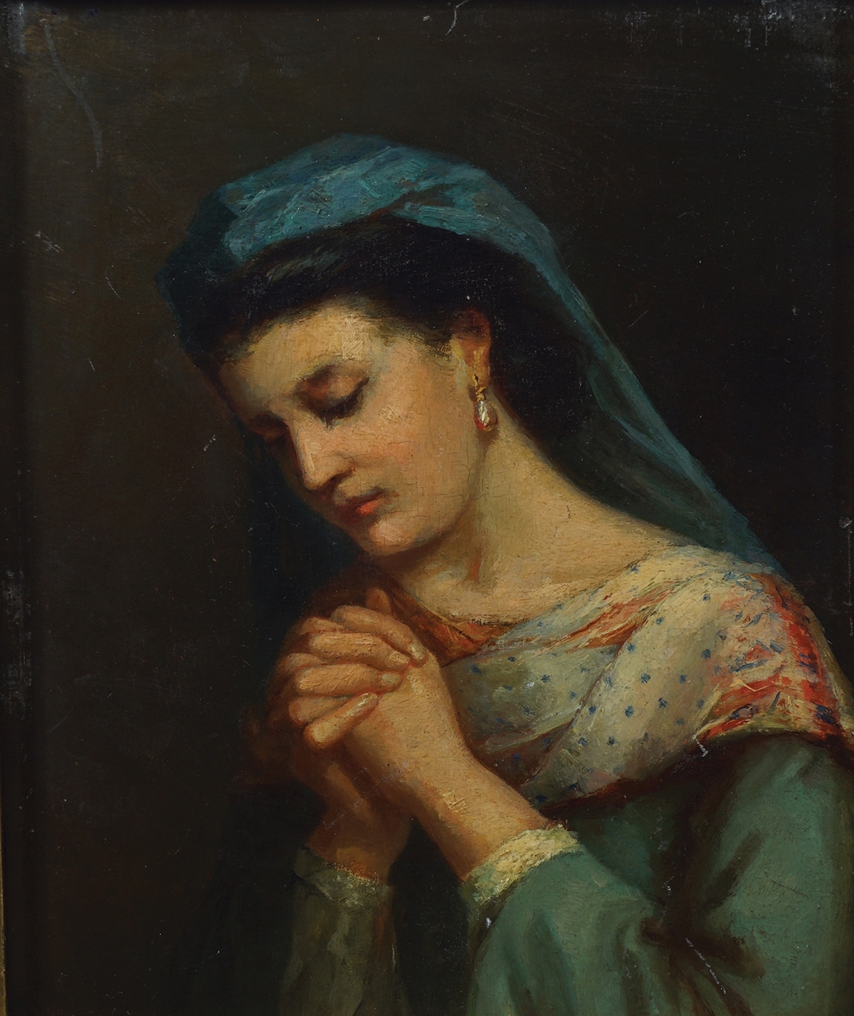 Italian School | Portrait of a young woman praying | MutualArt