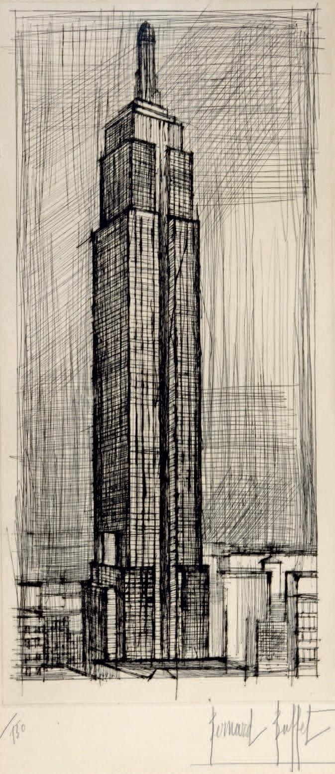 ベルナール・ビュッフェ、「NEW YORK-Park avenue」 ベルナール