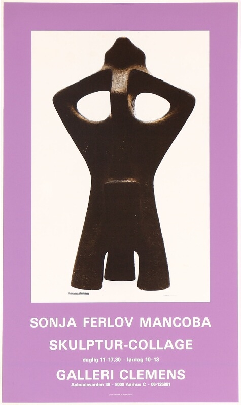 Kritik Underinddel afsked Sonja Ida Ferlov-Mancoba | Exhibition poster from Galleri Clemens  “Sculpture-Collage”, 1980s (1980s) | MutualArt