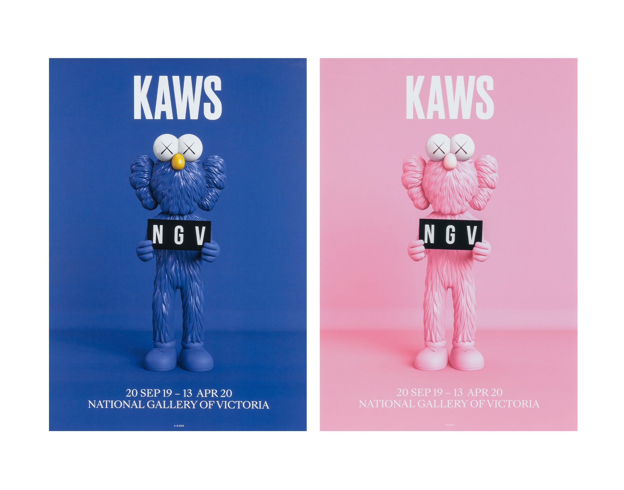 【新品】KAWS ポスター NGV BFF BLUE PINK ブルー ピンク s-l1200.png